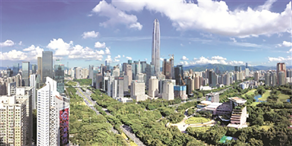 深南路是深圳发展的缩影，改革开放之初，这里大部分还是荒地，如今这里已经成为高楼林立、生态优美的现代化商业区。