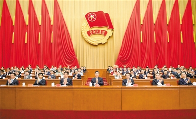 6月26日,中国共产主义青年团第十八次全国代表大会在北京人民大会堂开幕。习近平、李克强、栗战书、汪洋、王沪宁、赵乐际、韩正等在主席台就座,祝贺大会召开。 新华社记者 李学仁摄