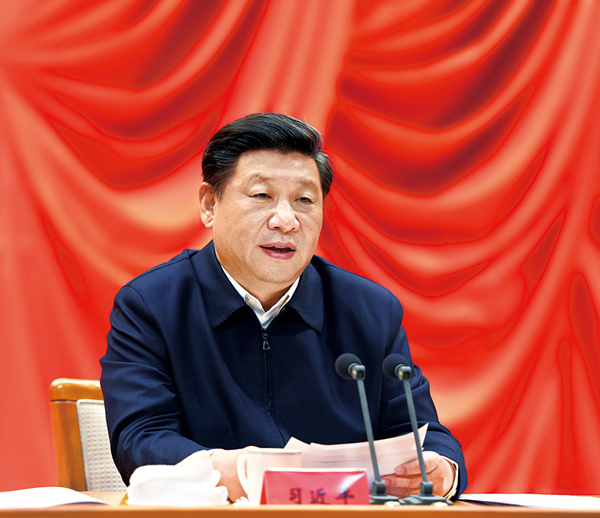 2016年1月18日,省部级主要领导干部学习贯彻十八届五中全会精神专题研讨班在中央党校开班。中共中央总书记、国家主席、中央军委主席习近平在开班式上发表重要讲话。 新华社记者 李学仁/摄