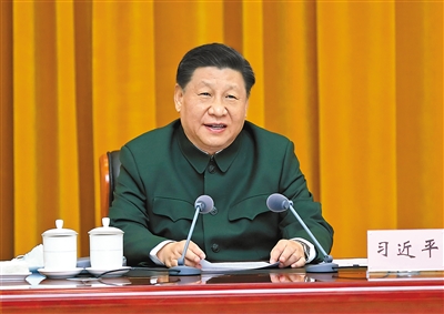 3月24日,中共中央总书记、国家主席、中央军委主席习近平到武警第二机动总队视察。这是习近平发表重要讲话。新华社记者 李刚 摄