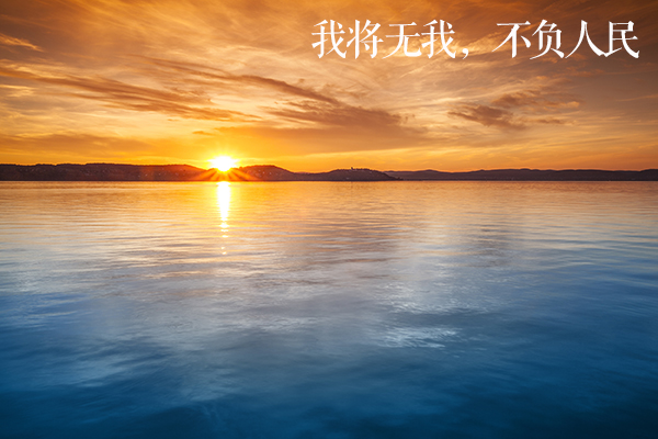 我将无我,不负人民
