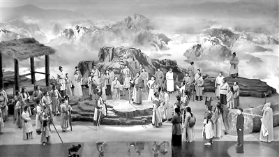 图为剧中大禹治水的场景(视频截图)